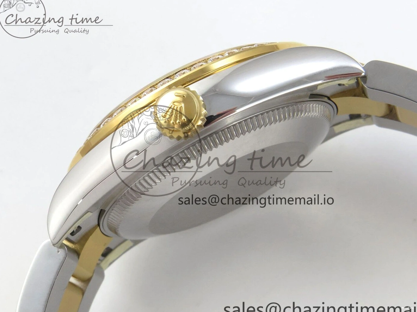 MiroTime 0511 DateJust 31 278383RBR THBF 1:1 Best Edition 904L Steel White Roman Dial Diamonds Bezel on SS YG Oyster Bracelet HZ Cal. Minimalist 44